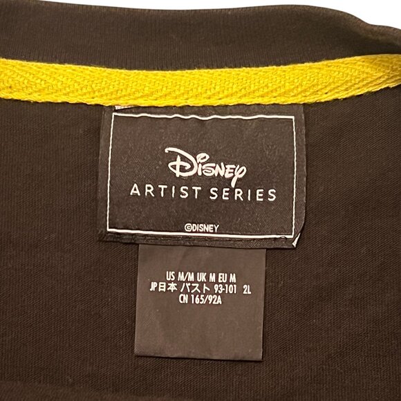 Disney Mickey Mouse Artist Series T Shirt Medium Short Sleeve Black Rafael Faria - Picture 2 of 6